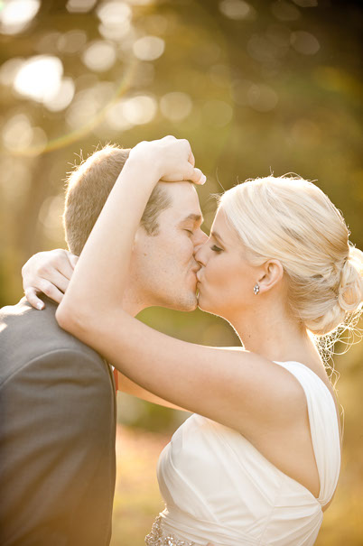 Bride and Groom photographed at Laurelwood Farm on Signal Mountain, TN by Dotson Studios.